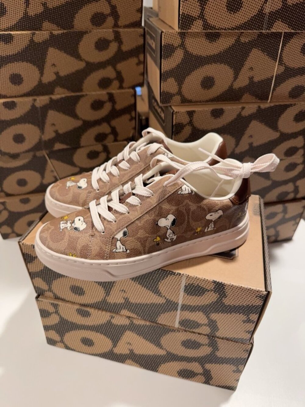 Coach X Peanuts High Line Sneaker In Signature Canvas With Snoopy Print CBZ77 - Picture 6 of 6
